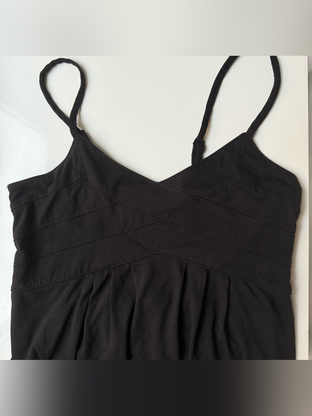 Vintage American Eagle Black Criss-Cross Bust Design Mini Dress